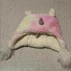 Pink and Cream Unicorn Hat